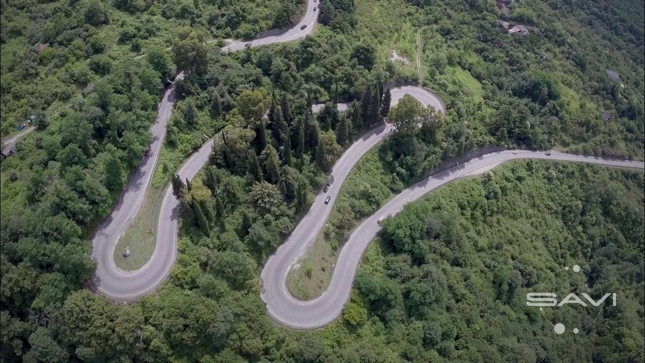 дорога Абхазия побережье трасса серпантин